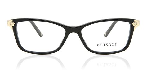 versace 3156 eyeglasses gb1 black|Versace VE3156 Eyeglass Frames .